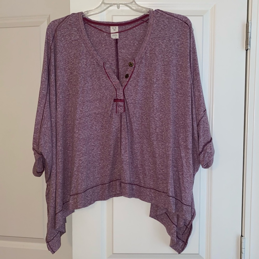 Free People Heathered Purple Tunic Top